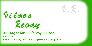 vilmos revay business card